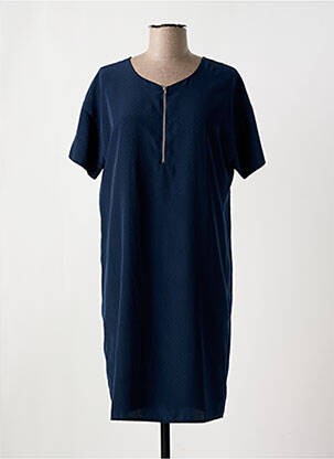Rochie midi mâneci scurte mâneci scurte albastru ICHI femeie