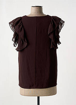 Top mâneci scurte mâneci scurte maro AWARE BY VERO MODA femeie