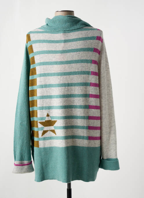 Pulover cu guler înalt albastru WHITE STUFF femeie