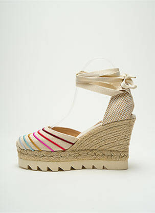 Espadrile țesătură satinată toc de 7 la 9 cm bej PAUL SMITH femeie