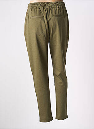 Pantalon chino țesătură poplin mărime normală verde CULTURE femeie