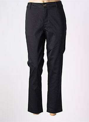Pantalon chino țesătură poplin mărime normală negru CULTURE femeie