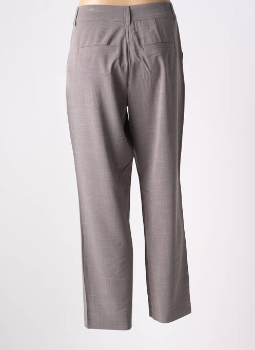 Pantalon drept țesătură poplin mărime normală maro CULTURE femme