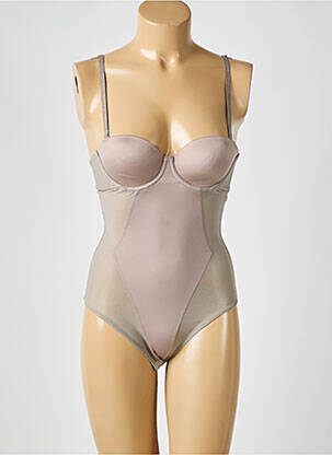 Body de lenjerie efect material satinat gri ESPRIT femeie