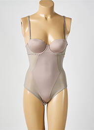 Body de lenjerie efect material satinat gri ESPRIT femme