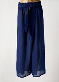 Pantalon larg croială fluidă albastru LINGADORE femme