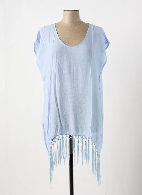 Tunică mâneci scurte albastru LINGADORE femeie