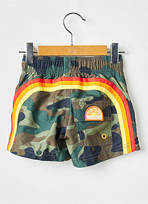 Șort de baie imprimeu camuflaj verde SUNDEK băiat