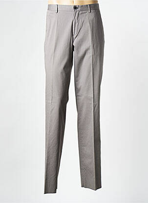 Pantalon slim țesătură poplin talie înaltă gri HUGO BOSS bărbat