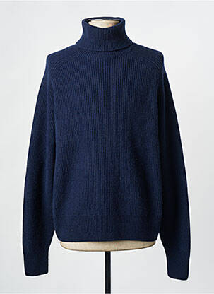 Pulover cu guler înalt albastru HUGO BOSS bărbat