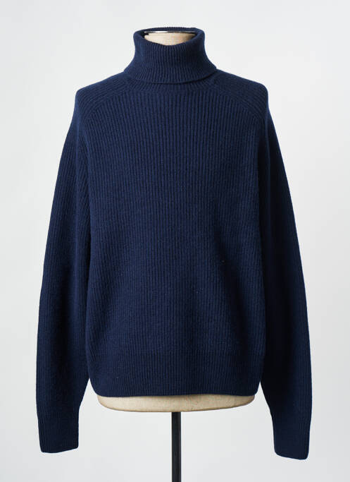 Pulover cu guler înalt albastru HUGO BOSS bărbat