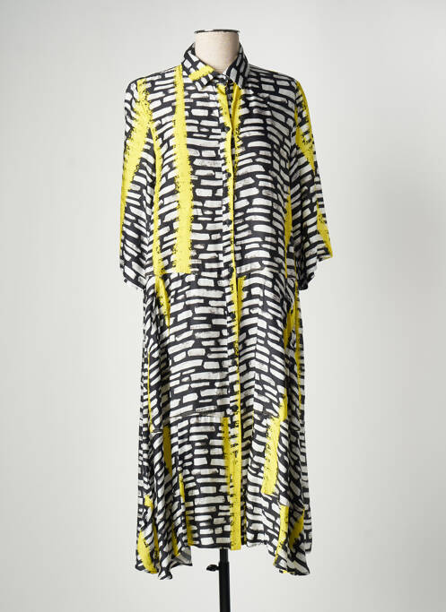 Rochie midi galben OZAI N KU femeie