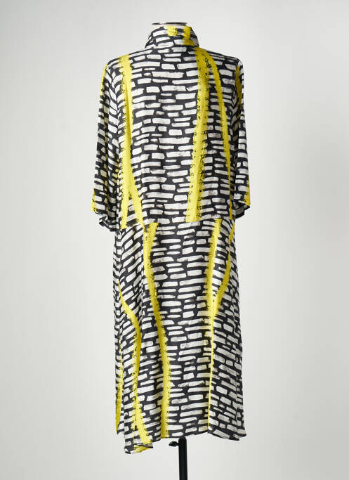 Rochie midi galben OZAI N KU femeie