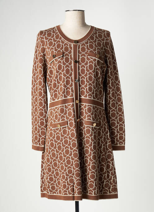 Rochie midi maro LEO & UGO femeie