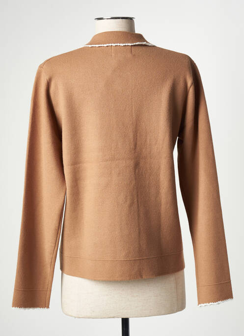 Vestă cu mâneci lungi maro LEO & UGO femeie