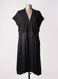 Rochie midi croială fluidă mâneci scurte negru KOKOMARINA femme