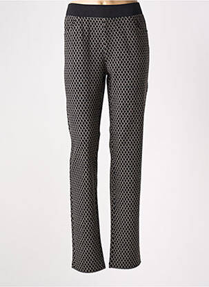 Pantalon drept talie elastică negru BARILOCHE femeie