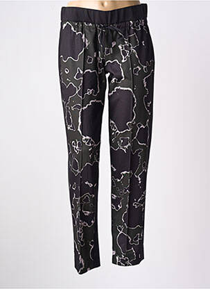 Pantalon drept talie elastică negru SPORTALM femeie