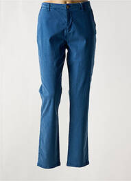 Pantalon chino țesătură poplin mărime normală albastru NICE THINGS femme