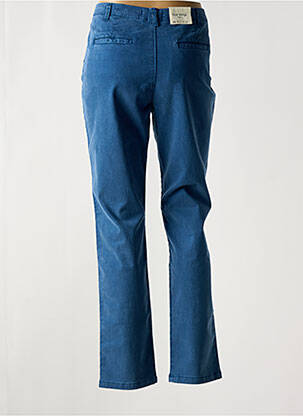 Pantalon chino țesătură poplin mărime normală albastru NICE THINGS femeie