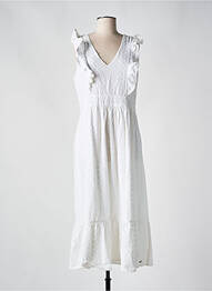 Rochie lungă fără mâneci fără mâneci alb LPB femeie