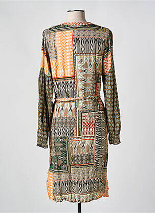 Rochie scurtă croială fluidă mâneci lungi bej GEISHA femeie