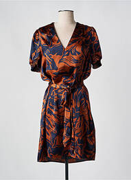 Rochie scurtă mâneci scurte mâneci scurte maro LPB femme