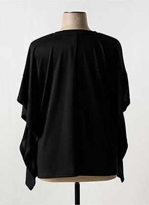 Tricou guler rotund mâneci scurte negru CISO femeie