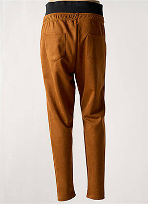 Pantalon slim talie elastică mărime normală maro MOCCOCO FASHION femeie
