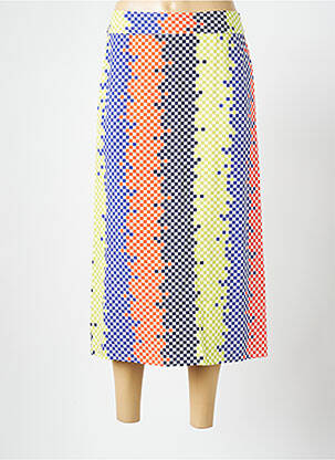 Fustă midi albastru SCORZZO femeie