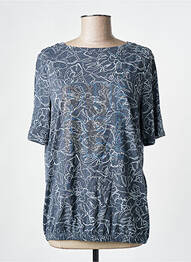Tricou serigrafie cu strasuri mâneci scurte albastru CECIL femme