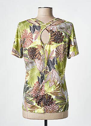 Tricou guler în v mâneci scurte verde DIANE LAURY femeie