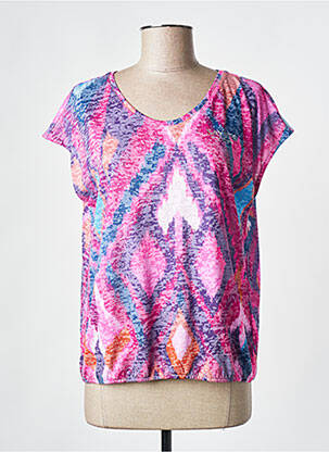 Tricou imprimeu fantezie mâneci scurte violet STREET ONE femeie