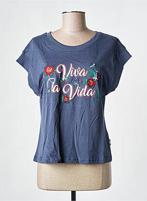 Tricou serigrafie mâneci scurte albastru LEE COOPER femeie