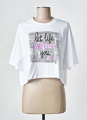 Tricou imprimeu fantezie mâneci scurte alb LEE COOPER femeie
