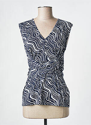 Top albastru MARBLE femeie