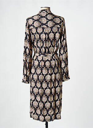 Rochie midi imprimeu fantezie mâneci lungi negru GEISHA femeie