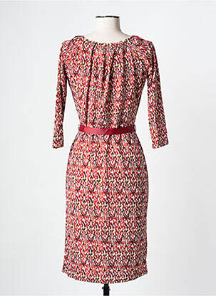 Rochie midi mâneci 3/4 mâneci 3/4 roșu JULIE GUERLANDE femeie