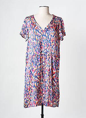 Rochie scurtă mâneci scurte mâneci scurte albastru FELINO femeie