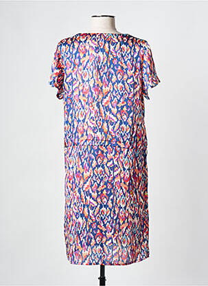 Rochie scurtă mâneci scurte mâneci scurte albastru FELINO femeie