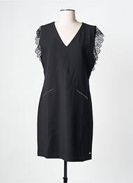 Rochie scurtă închidere cu fermoar la spate mâneci scurte negru FREEMAN T.PORTER femeie