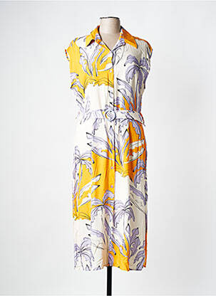 Rochie midi galben SCORZZO femeie