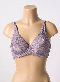 Sutien broderie sutien cupe întregi cu decolteu înalt violet SASSA femme
