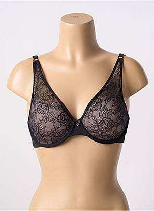 Sutien broderie top sutien modelat negru SASSA femeie
