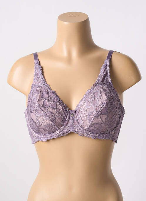 Sutien broderie sutien cupe întregi cu decolteu înalt violet SASSA femme