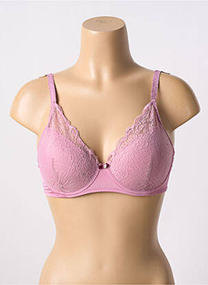 Sutien broderie top sutien modelat roz SASSA femeie
