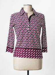 Polo elasticitate mâneci 3/4 violet CHRISTINE LAURE femme
