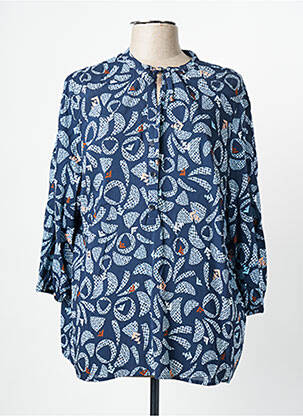 Bluză imprimeu fantezie mâneci 3/4 albastru RABE femme