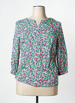 Bluză țesătură poplin mâneci 3/4 verde RABE femeie