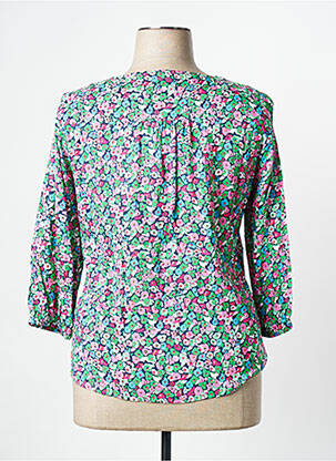 Bluză țesătură poplin mâneci 3/4 verde RABE femeie